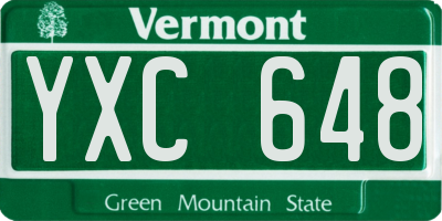 VT license plate YXC648