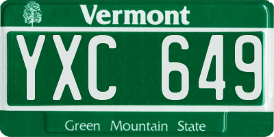 VT license plate YXC649