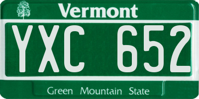 VT license plate YXC652