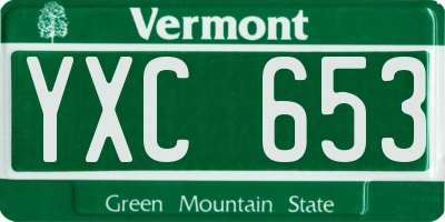 VT license plate YXC653