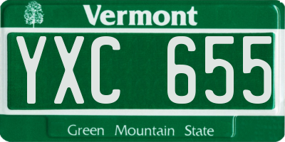 VT license plate YXC655