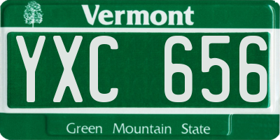 VT license plate YXC656