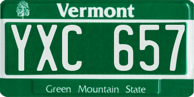VT license plate YXC657