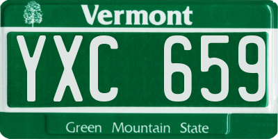 VT license plate YXC659