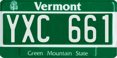VT license plate YXC661