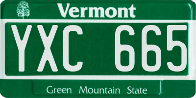 VT license plate YXC665