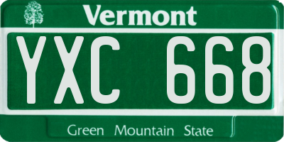 VT license plate YXC668