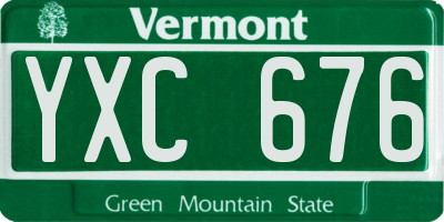 VT license plate YXC676