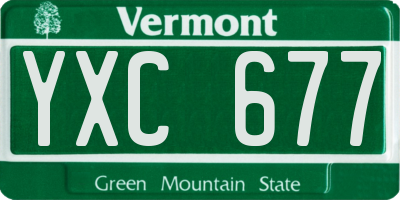 VT license plate YXC677