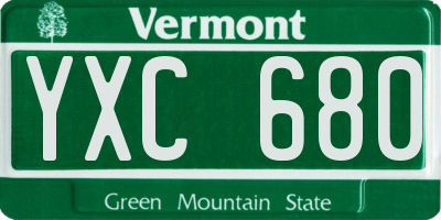 VT license plate YXC680