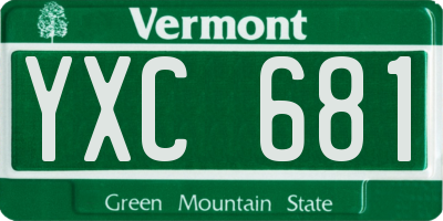 VT license plate YXC681