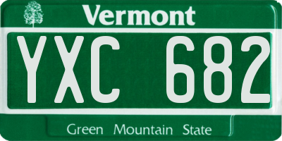 VT license plate YXC682