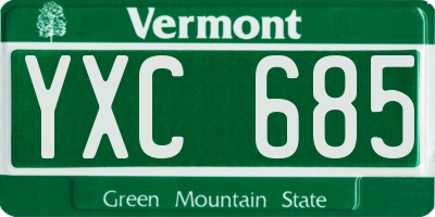 VT license plate YXC685
