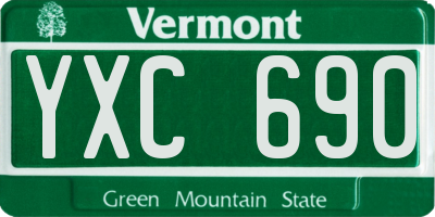 VT license plate YXC690