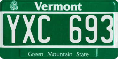 VT license plate YXC693