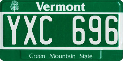 VT license plate YXC696