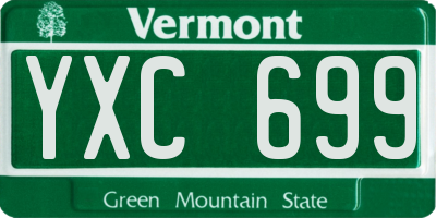 VT license plate YXC699