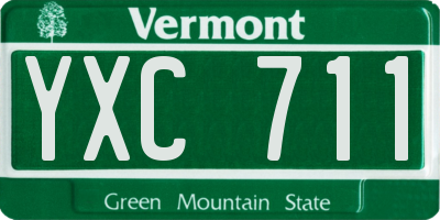 VT license plate YXC711