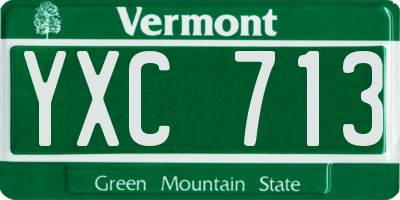 VT license plate YXC713