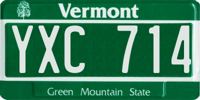 VT license plate YXC714