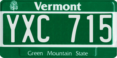 VT license plate YXC715