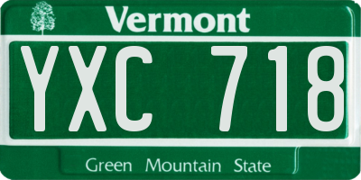 VT license plate YXC718
