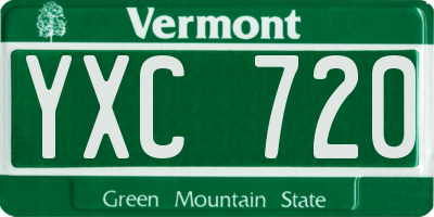 VT license plate YXC720