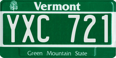 VT license plate YXC721