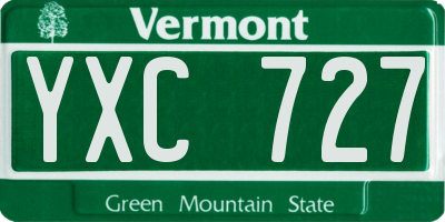 VT license plate YXC727