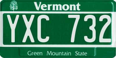 VT license plate YXC732