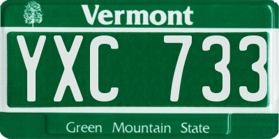 VT license plate YXC733