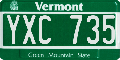 VT license plate YXC735