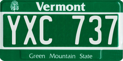 VT license plate YXC737