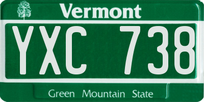 VT license plate YXC738