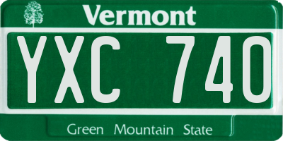 VT license plate YXC740