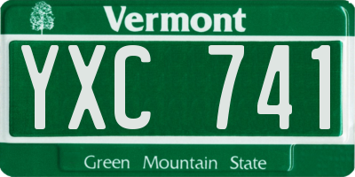 VT license plate YXC741