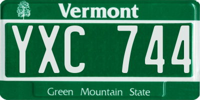 VT license plate YXC744