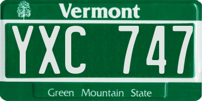 VT license plate YXC747