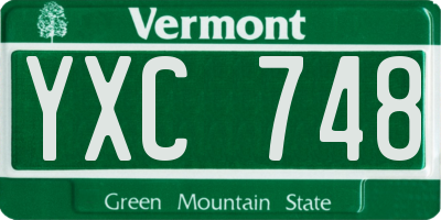 VT license plate YXC748