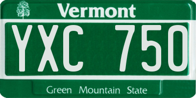 VT license plate YXC750
