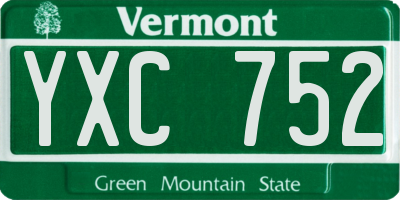 VT license plate YXC752