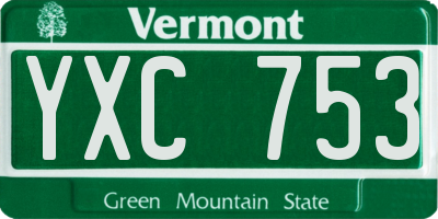 VT license plate YXC753