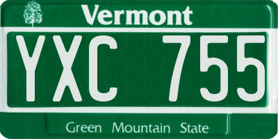 VT license plate YXC755