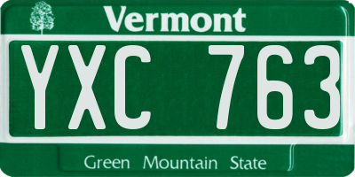 VT license plate YXC763