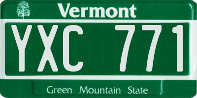 VT license plate YXC771