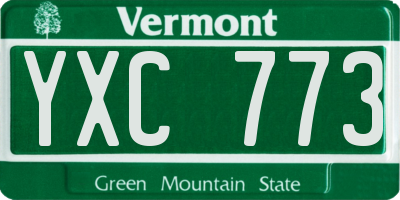 VT license plate YXC773