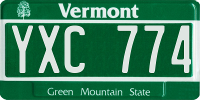 VT license plate YXC774