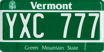 VT license plate YXC777
