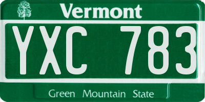 VT license plate YXC783