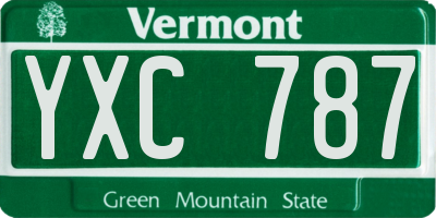 VT license plate YXC787